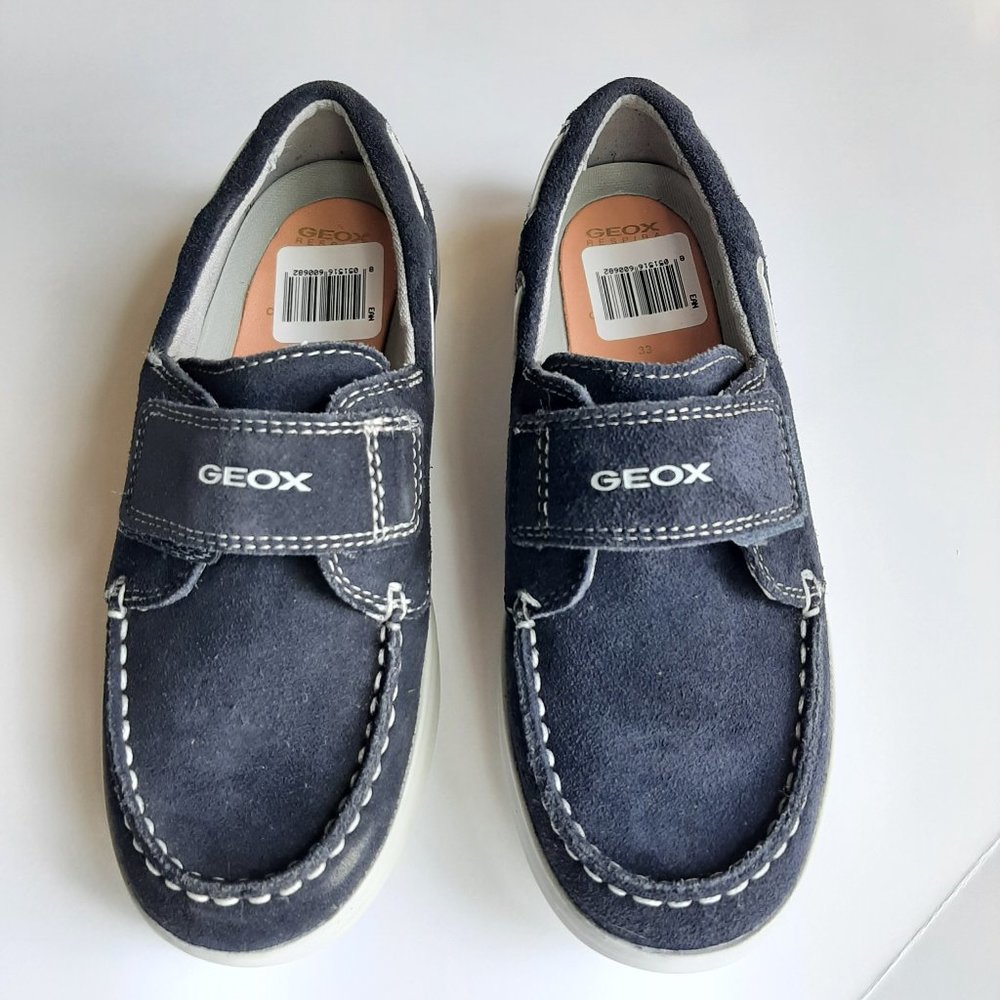 Geox Navy Blue Causal Boys Boat Shoes Size 2